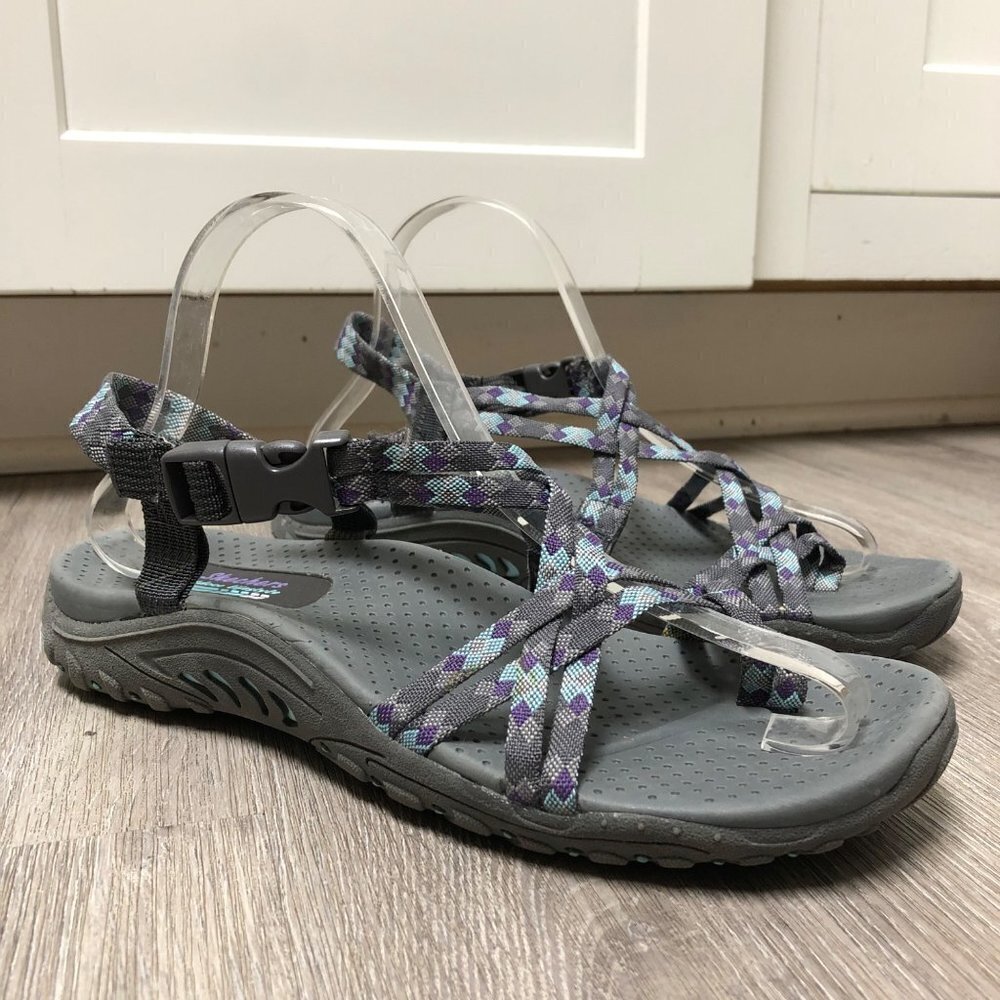 Skechers Outdoor Lifestyle Women's Size 8 Crossover Straps Hiking Sandals Shoes - Picture 2 of 12